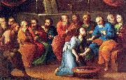 Mota, Jose de la Christ Washing the Feet of the Disciples oil on canvas